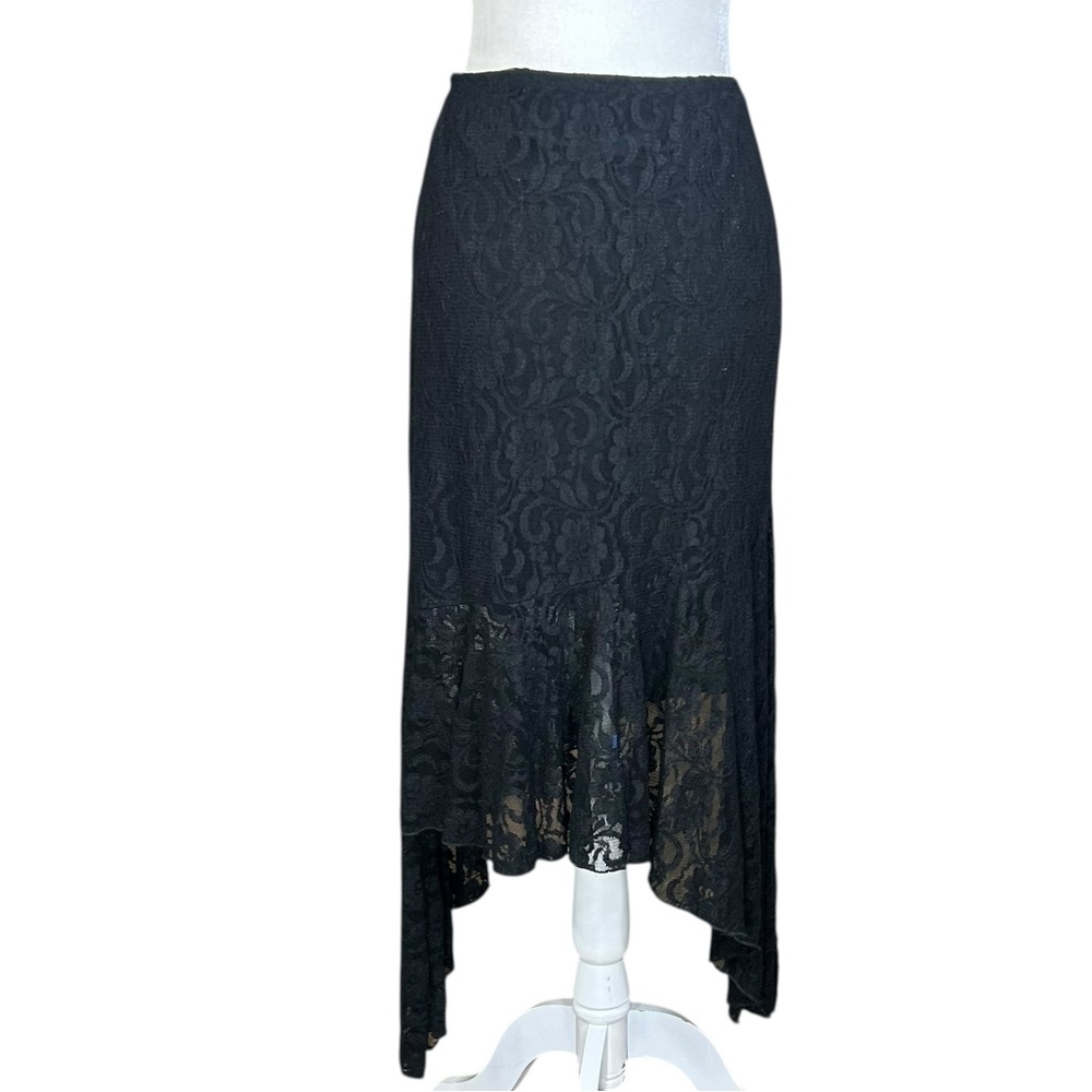 Y2k Whimsygoth Lace Skirt S Dark Fairy Witchy Asymmetrical